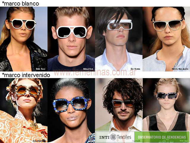 Gafas con marco blanco y gafas con marco invertido son lo ultimo en anteojos de sol para este verano