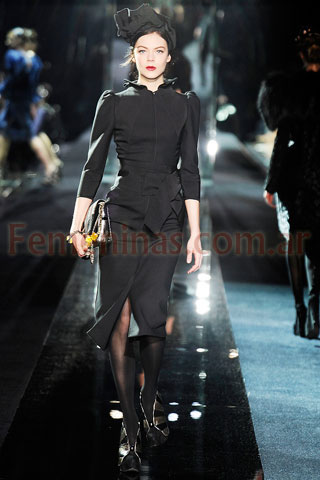 Vestido negro entallado con cierre Dolce And Gabbana