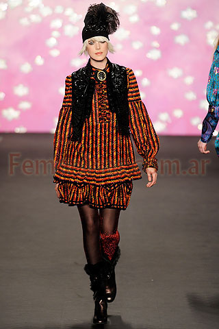 Vestido estampado colores tierra Anna Sui