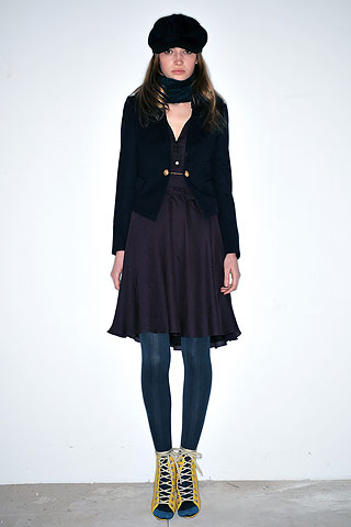 Vestido evasee con vuelo spencer negro Boy By Band Of Outsiders