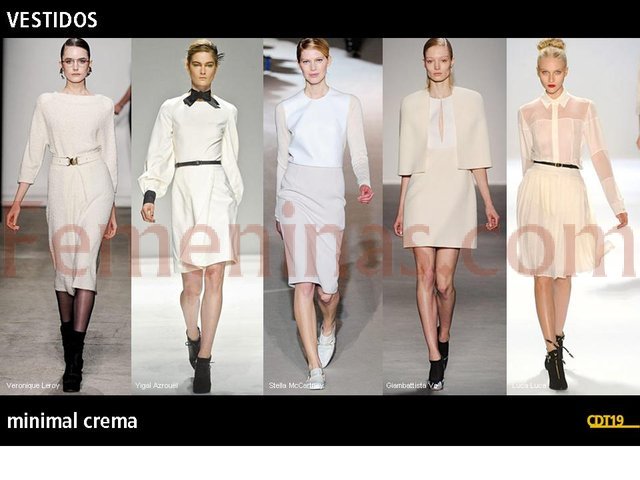 Look minimalista vestidos minimal crema