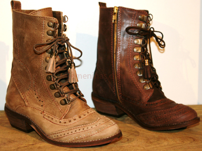 Mancora coleccion invierno 2011 botas cuero con taquito y cordones