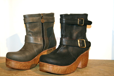 Mancora coleccion invierno 2011 botas cuero taco madera