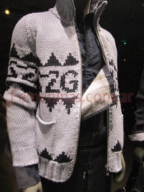 G star camisa negra enterito jean pulover tejido lana blanco con dibujos en grises