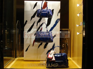 carteras Longchamp de cuero azul
