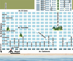 Mapa ubicación duplex alquiler san bernardo