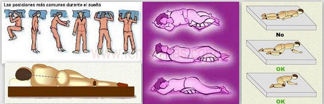 Las posturas para dormir