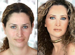 Cambio de look logrado con maquillaje