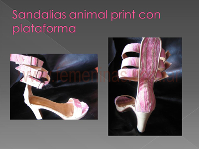 Zapatos de autor Maru Arguello sandalias animal print
