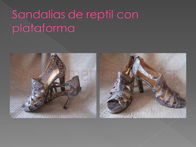 Zapatos de autor Maru Arguello sandalias reptil