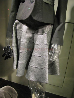 pollera moda invierno 2009 seda gris perla