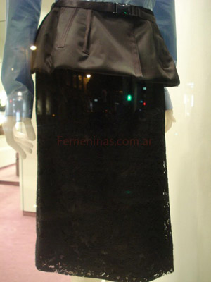 pollera moda invierno 2009 sobre falda negra