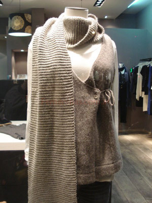 saco moda invierno 2009 lana gris