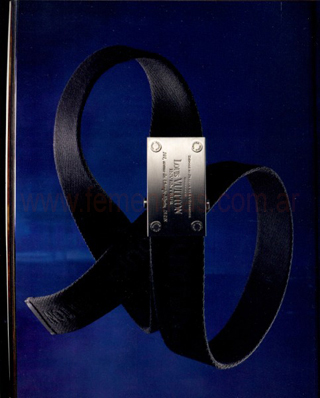 Cinturon negro hebilla metal Louis Vuitton men
