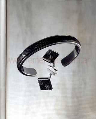 Gemelos y pulsera combinados con cuero Louis Vuitton men