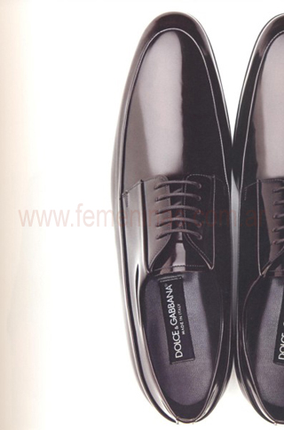 Zapatos charol negro acordonados Dolce&Gabbana men