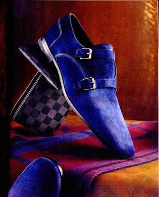 Zapatos gamuza azul Louis Vuitton men