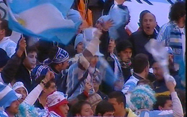 Argentinos festejando la victoria munidal