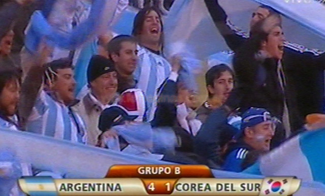 Festejo gana argentina vs corea del sur