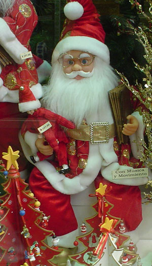 Papa Noel con traje rojo 