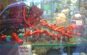 Collar de piedras Coral Rojo muy fino