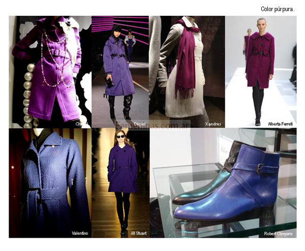 El color purpura, violeta muy de moda para este invierno 2008