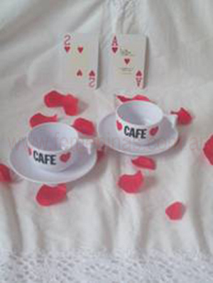 San valentin tazas cafe corazones