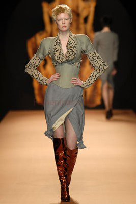 Vestido con cintura alta colores safari Vivienne Westwood